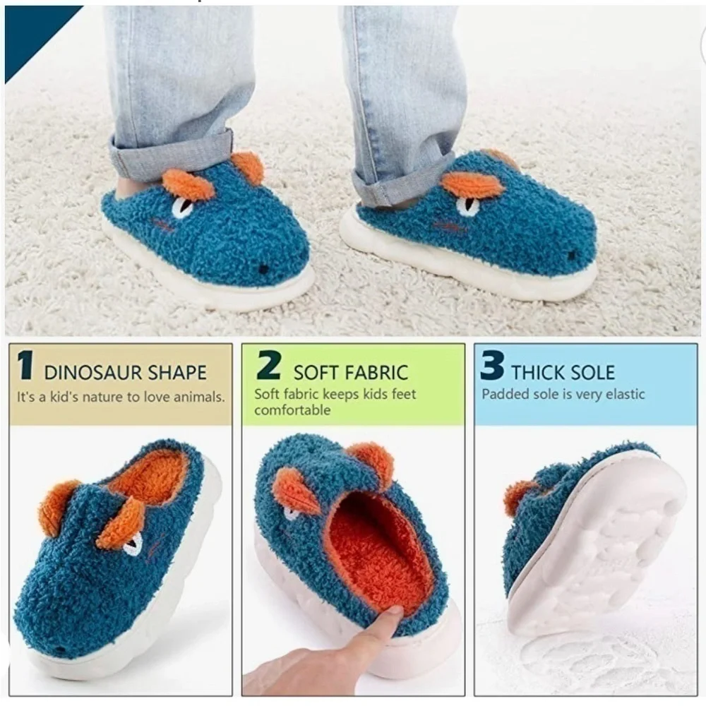 Kids Animal Fuzzy House Slippers